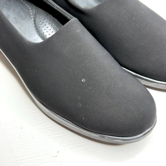 SAS Bliss Slip On Wedge Comfort Flex Fabric Non Slip Womens 9.5 M Black - Picture 4 of 9